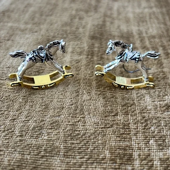 Limited Edition Hallmark 2019 Rocking Horse Earrings/Ornaments - Picture 2 of 3